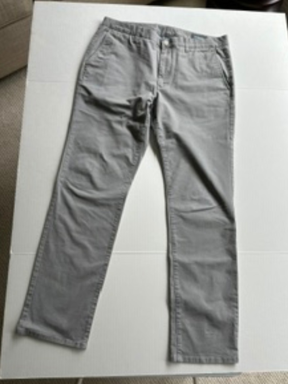 Mens "Bonobos" Medium Gray Chinos - Slim fit - 35Wx32L
